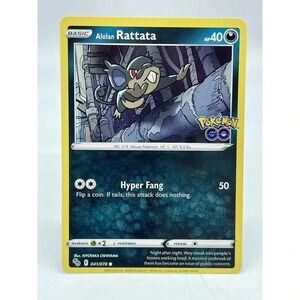 Alolan Rattata 041/078 Stamped Pokémon‎ GO Non-Holo Pokémon TCG Mint Unplayed